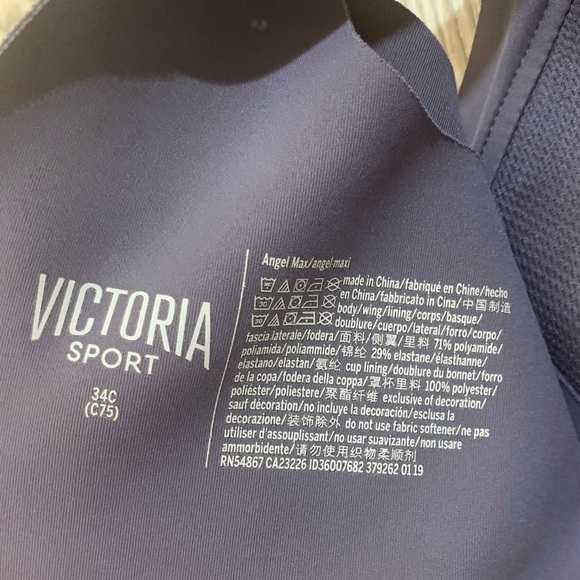 Victoria’s Secret Victoria Sport Angel Max Purple Sports Athletic Bra 34C - Picture 7 of 8